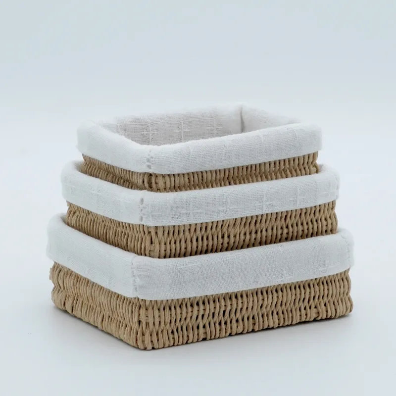 Mini Rattan Basket 3-Piece Dollhouse Set 2