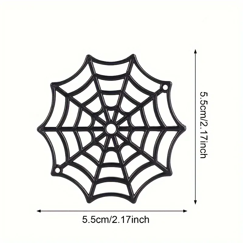 Mini Black Spider Web Halloween Decor 3