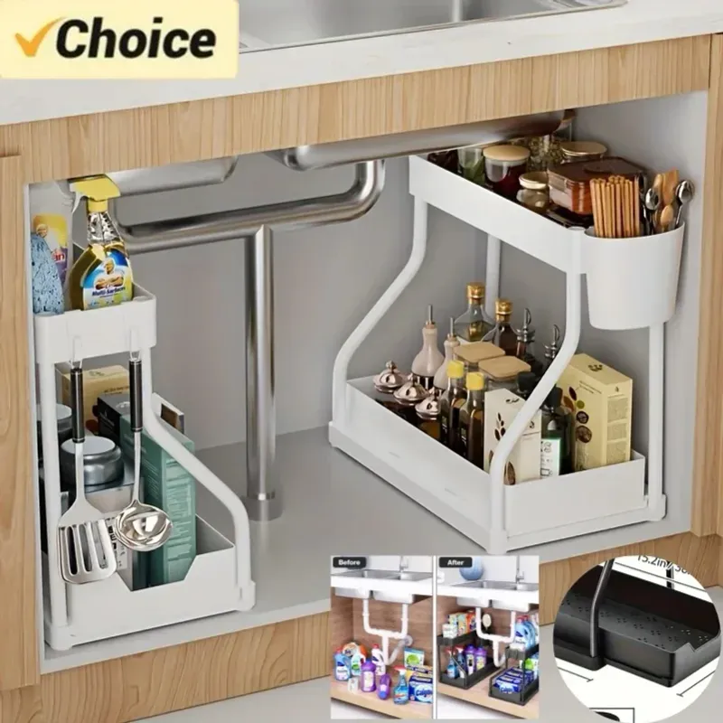 2 Tier Pull Out Under Sink Organizer 1