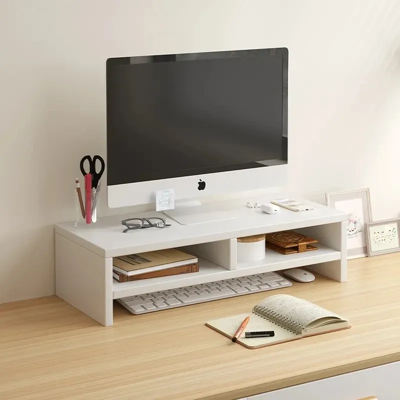 Ergonomic Monitor Riser Stand with Storage 1
