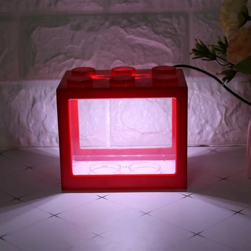 USB Mini Betta Fish Aquarium with LED Light 4