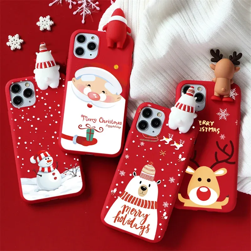 3D Christmas Reindeer Santa iPhone Case 2