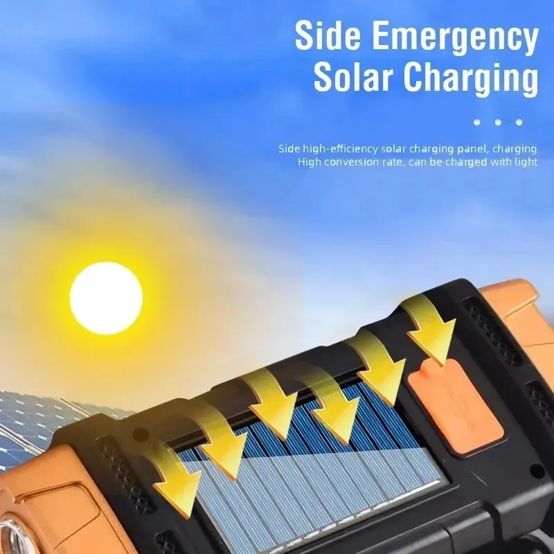 Solar USB Rechargeable Flashlight & Work Light 2
