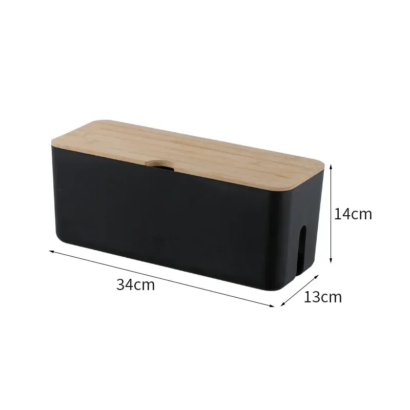 Bamboo Cable Storage Box 3