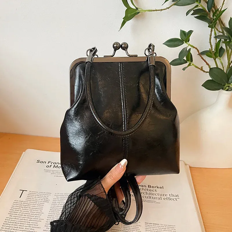 Vintage Brown PU Leather Crossbody Bag 1