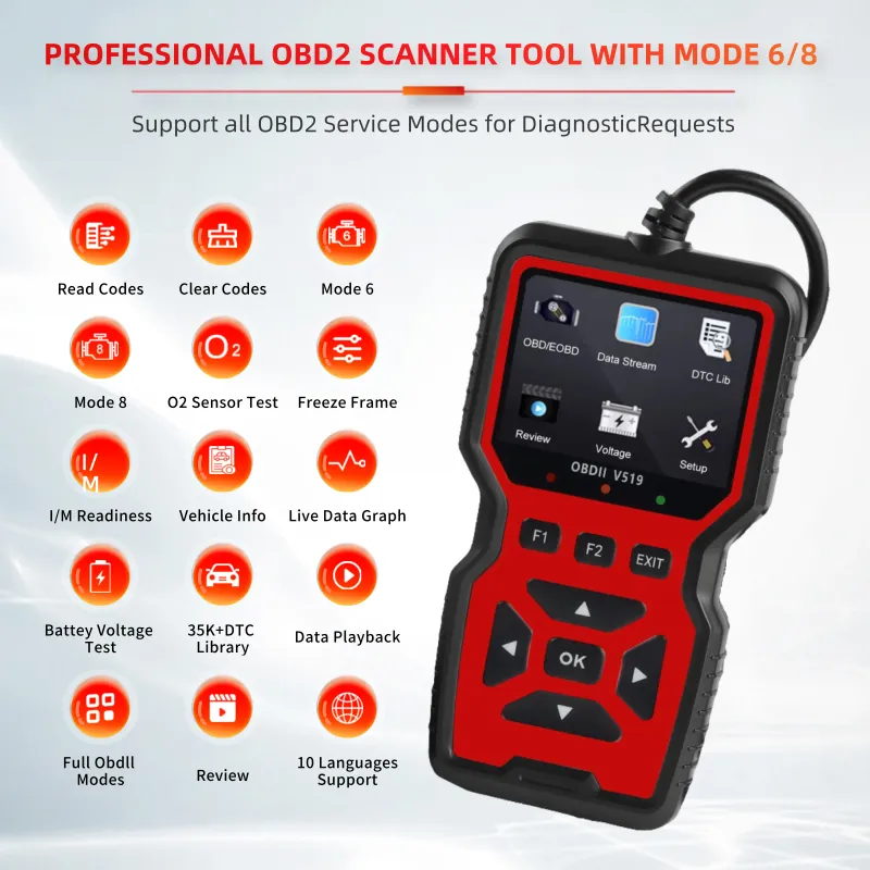 V519 OBD2 Car Diagnostic Scanner 2