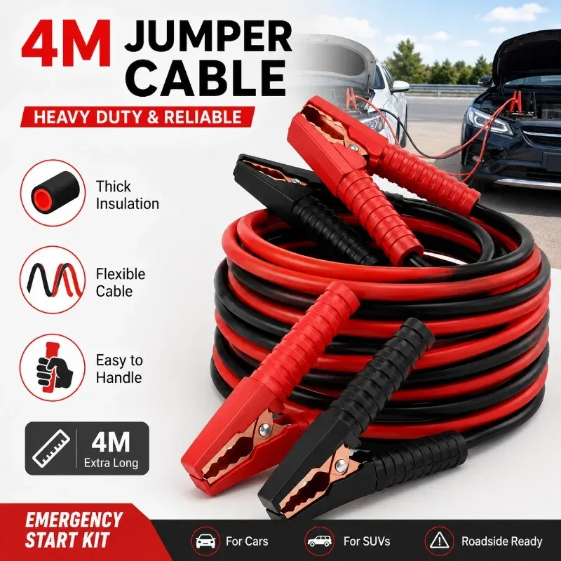 4M Heavy Duty Jumper Cables 1