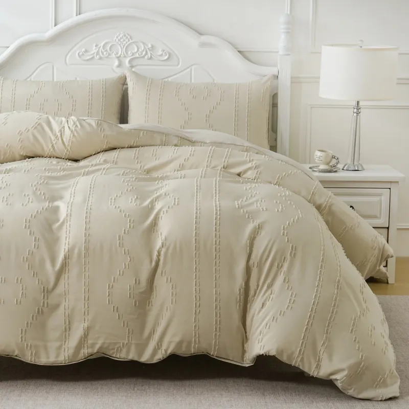 Tufted Boho Duvet Cover Set 4