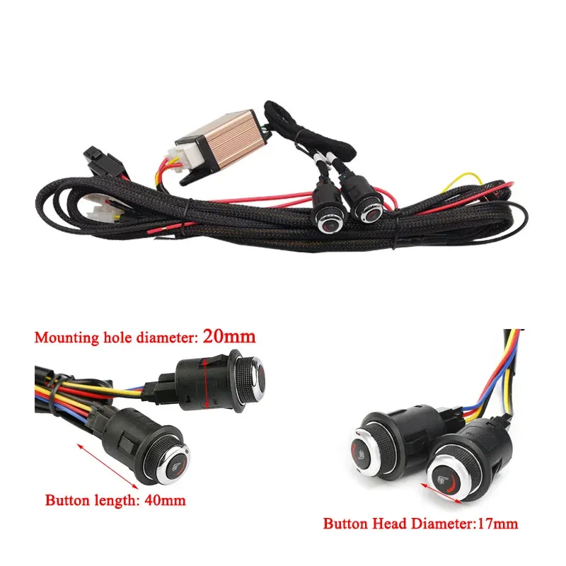 12V Carbon Fiber Car Seat Heater Kit 2