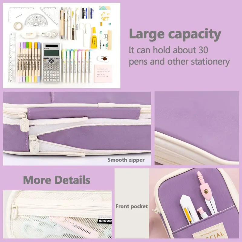 Kawaii Pencil Cases Large Capacity Pencil Bag Pouch Holder Box for Girls Office Students Organizer School Stationery Supplies 4