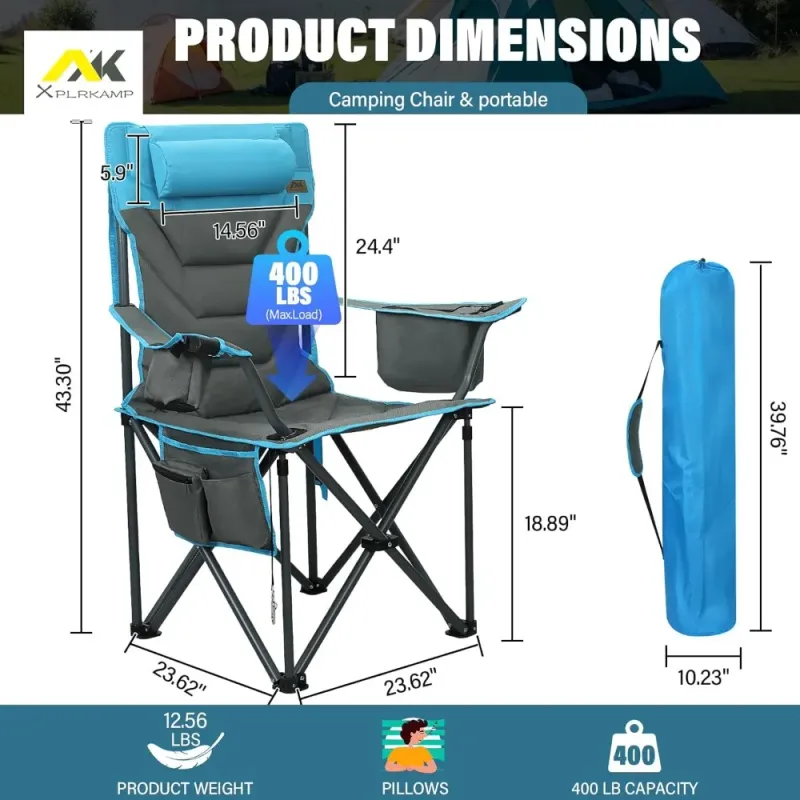 Oversized Camping Chair with Cooler 2