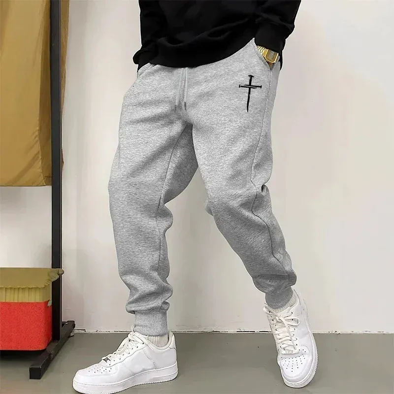 Men's Cross Print Jogger Pants 2