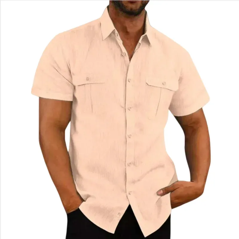 Cotton Linen Men's Summer Shirt 5