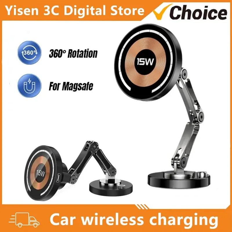 Magnetic Wireless Car Charger & Holder 1