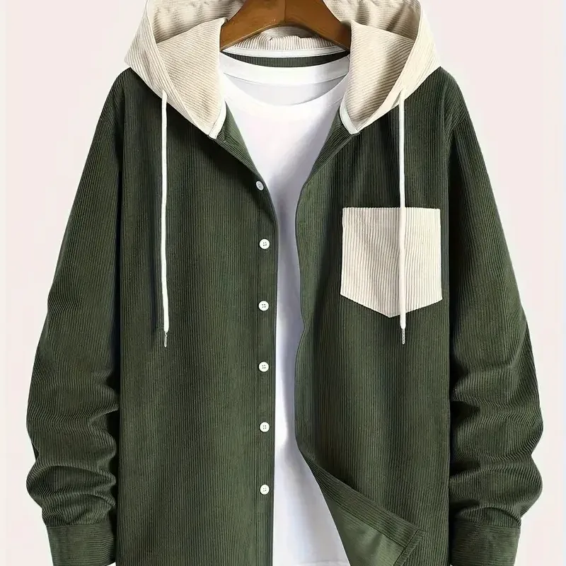 Men's Corduroy Hooded Jacket 3