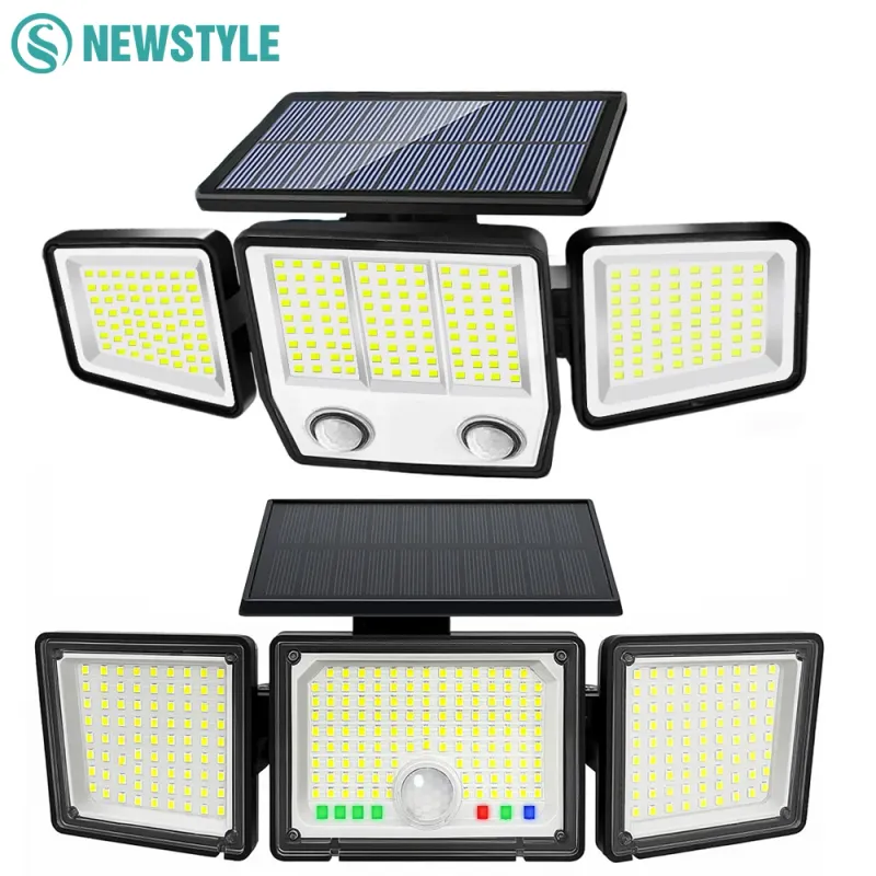3-Head Solar Security Flood Lights 1