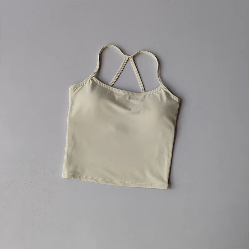 Seamless Nude Scrunch Push-Up Yoga Tank Top 4