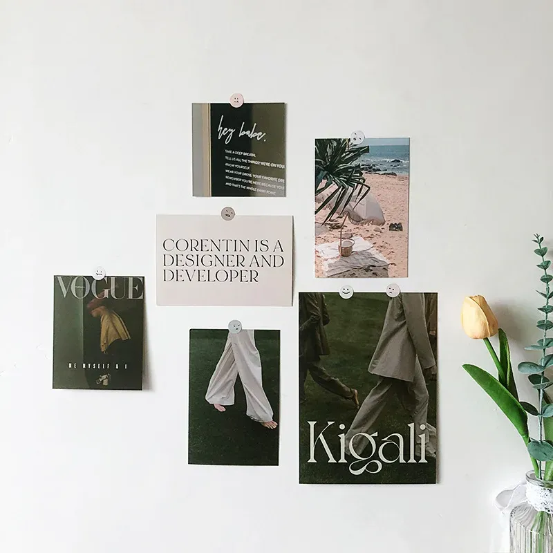 Vintage Aesthetic Postcard Wall Collage Kit 4