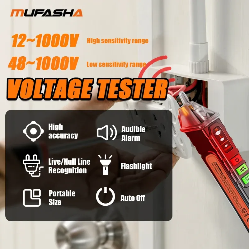 Non-Contact AC Voltage Tester Pen 12-1000V 2