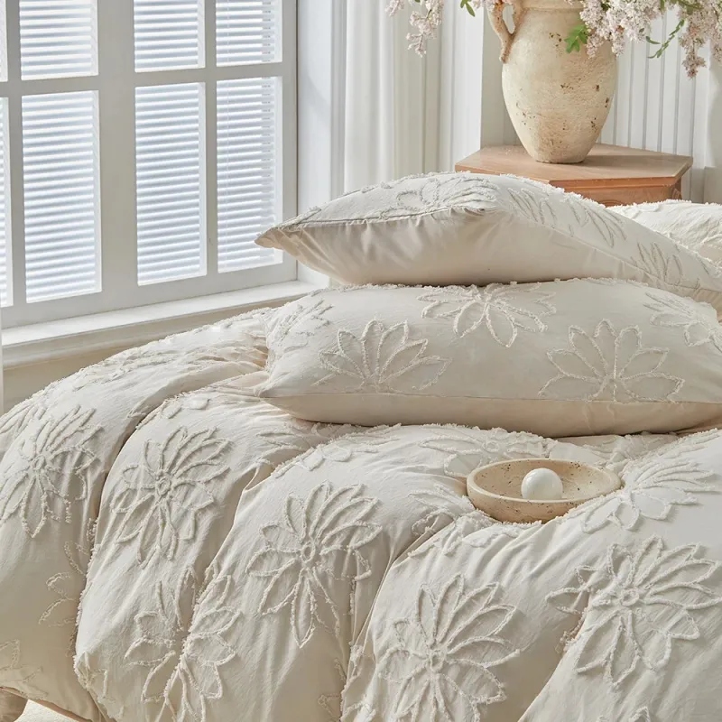 Beige Boho Duvet Cover Set Full/Queen 3