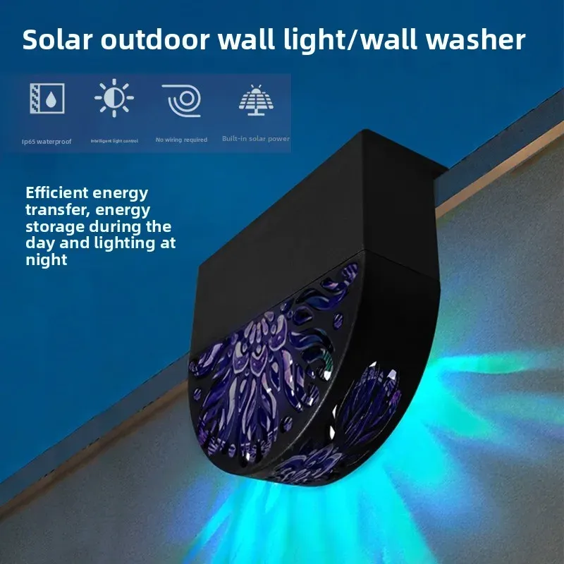 Solar LED Fence Lights Outdoor 2