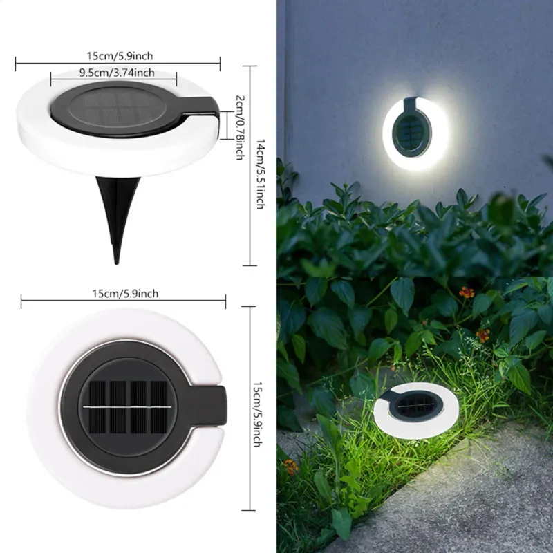 Solar Garden Stake Lights - 360° Rotating 6