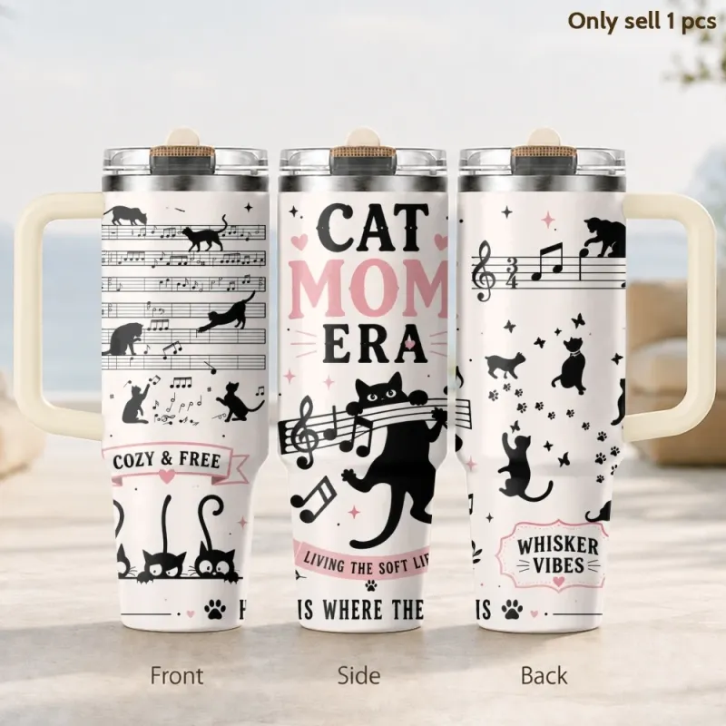 Кот Музыка Вакуумный термос 40oz 1