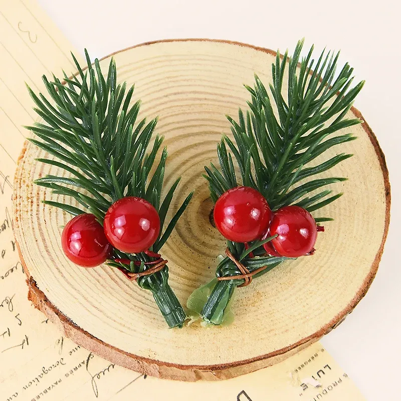 Christmas Berry Pine Cone Holly Branches 5