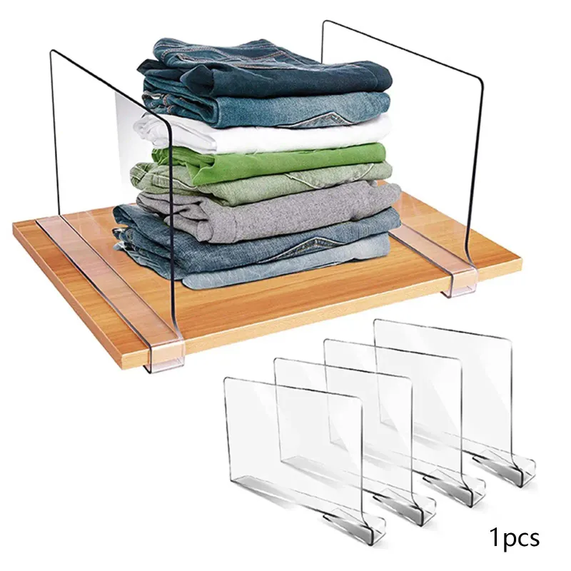 Acrylic Closet Shelf Dividers Organizer 5