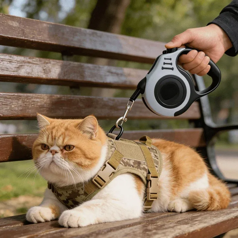 Escape Proof Cat Harness & Retractable Leash Set 5