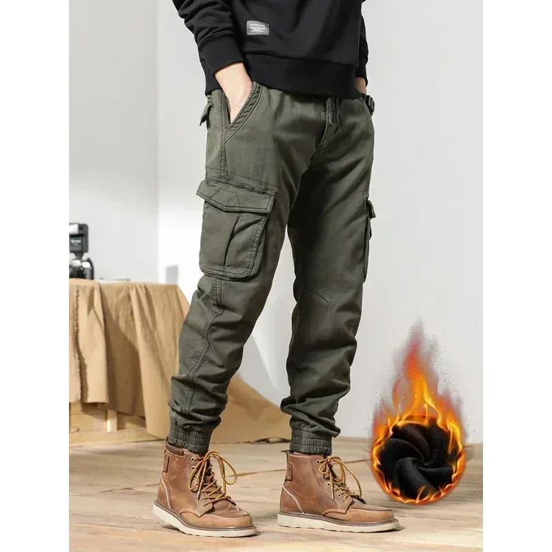 Winter Fleece-Lined Cargo Joggers 1