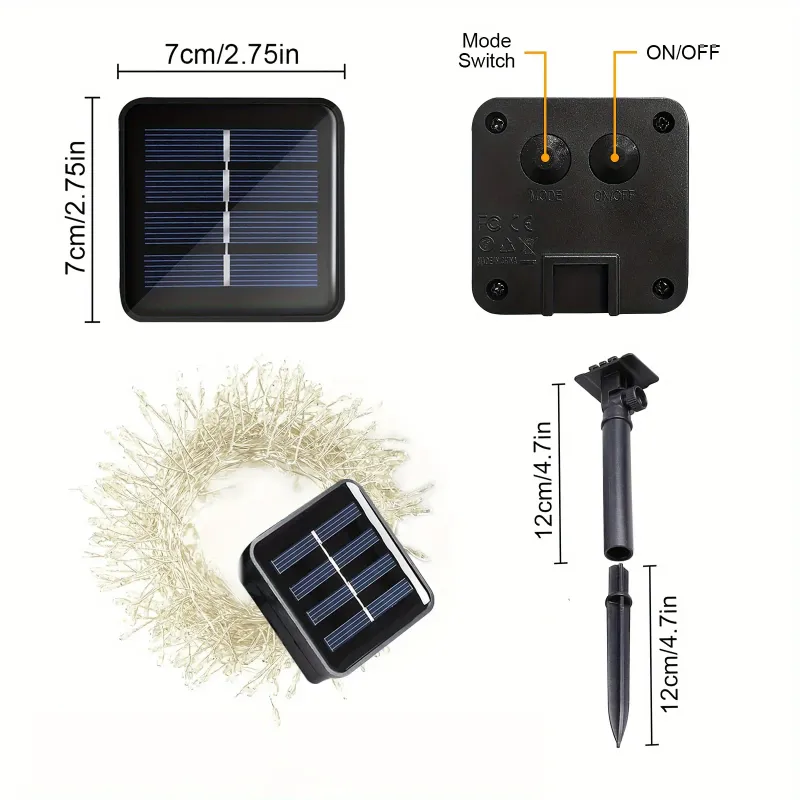 Solar LED String Lights - 8 Modes 6