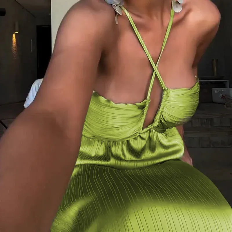 Women's Summer Boho Backless Maxi Dress 5