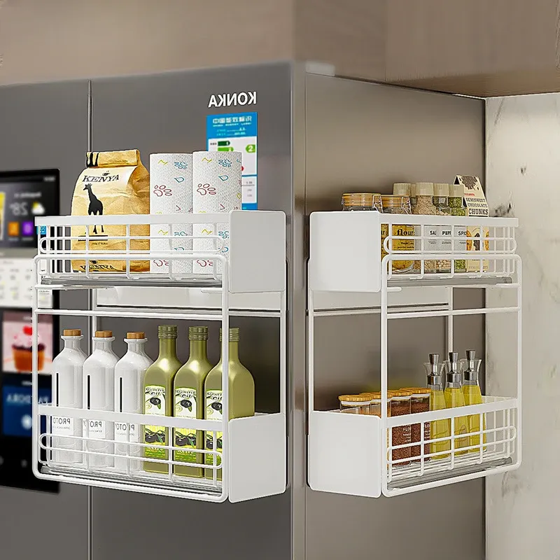 Magnetic Refrigerator Storage Rack 1