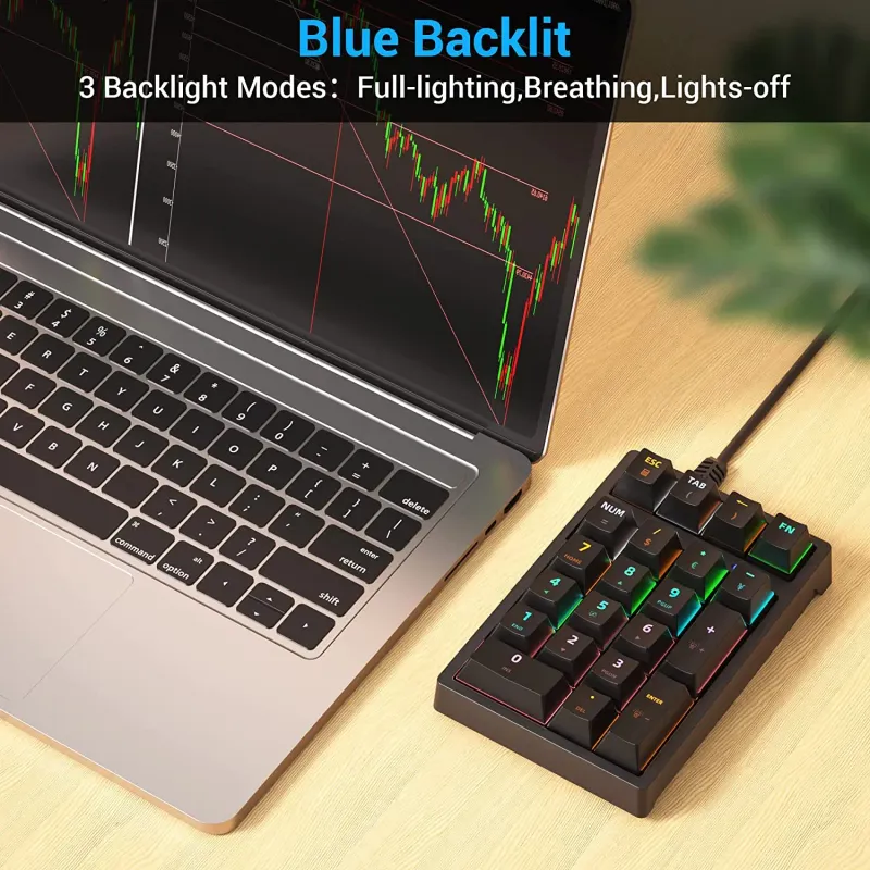 RGB Mechanical Number Pad - 21 Key USB Numpad 4