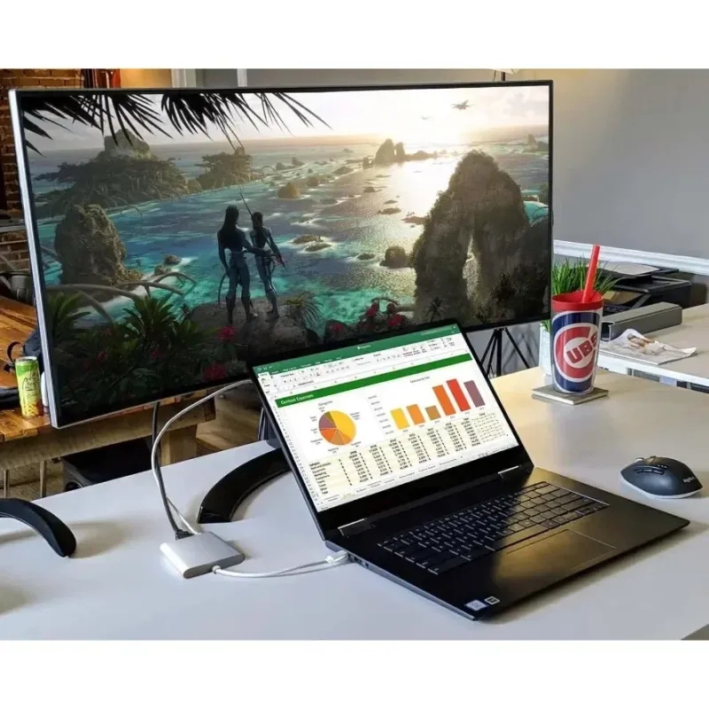Grwibeou 3-in-1 USB-C Hub 4