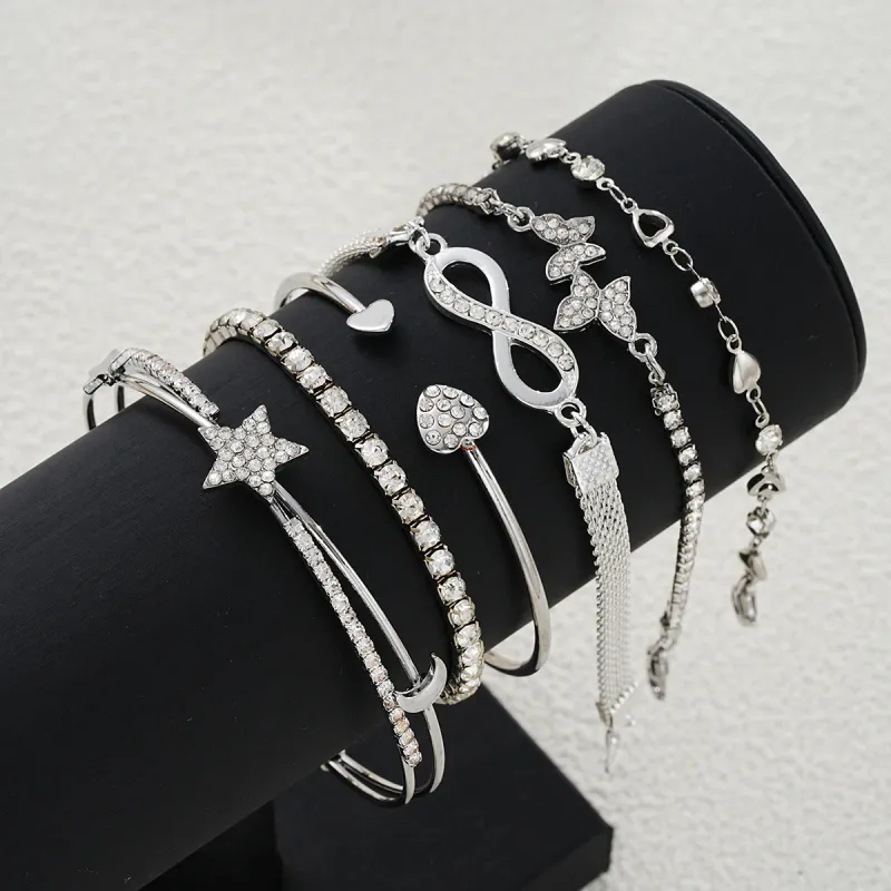 Elegant Rhinestone Bracelet Set for Women 3