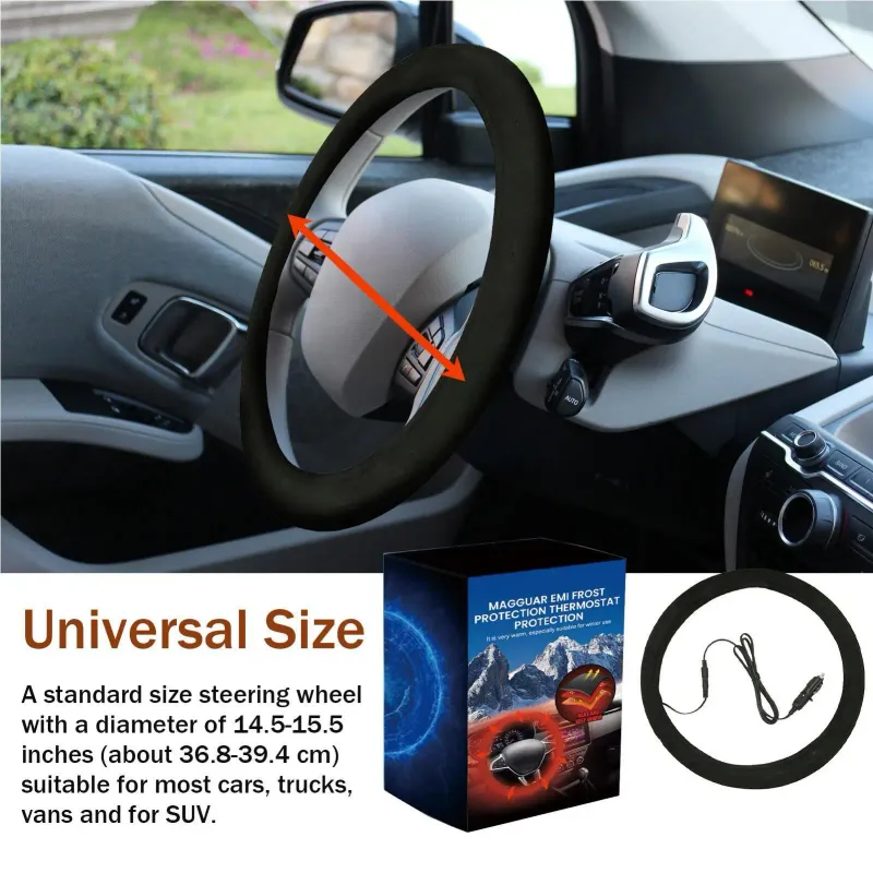 12V Heated Steering Wheel Cover 1