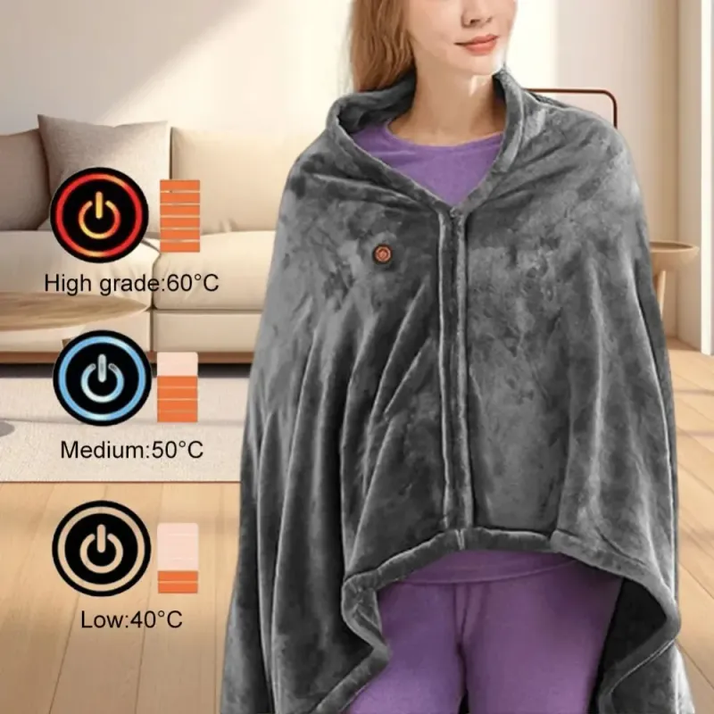USB Fleece Electric Heated Lap Blanket 3