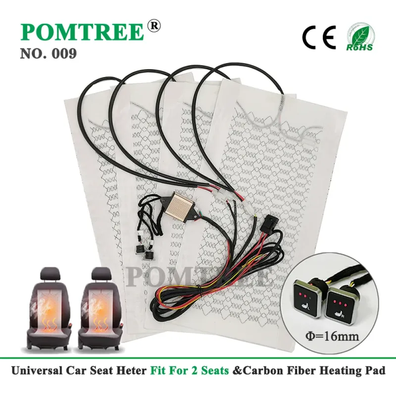 Universal 12V Carbon Fiber Car Seat Heater 1