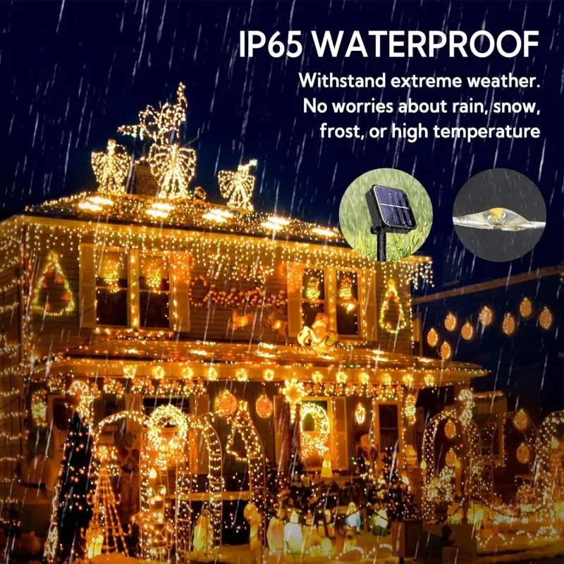 Solar Fairy Lights - 8 Modes Waterproof 4