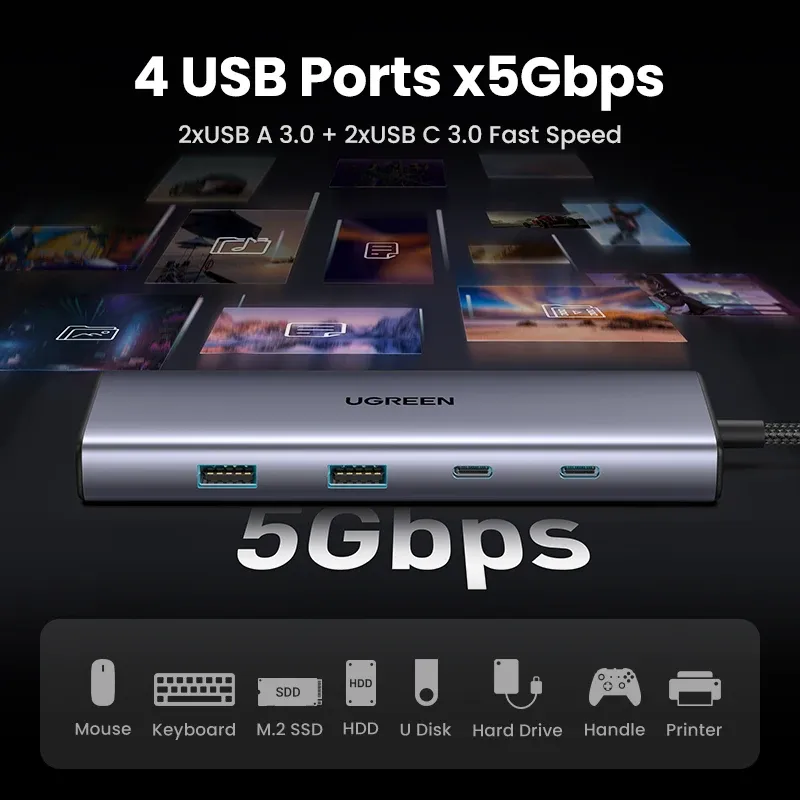 UGREEN USB C Hub Docking Station 3