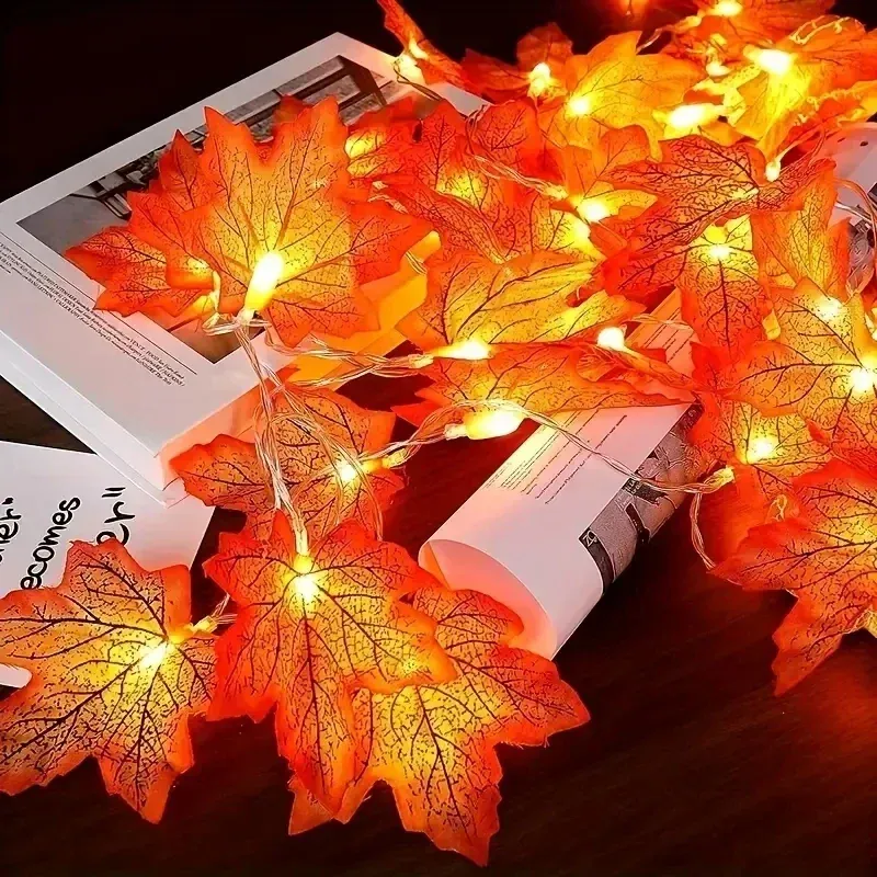Maple Leaf LED String Lights 2