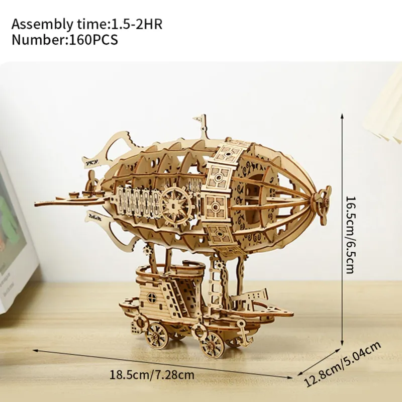 3D Wooden Airship Puzzle Kit 2