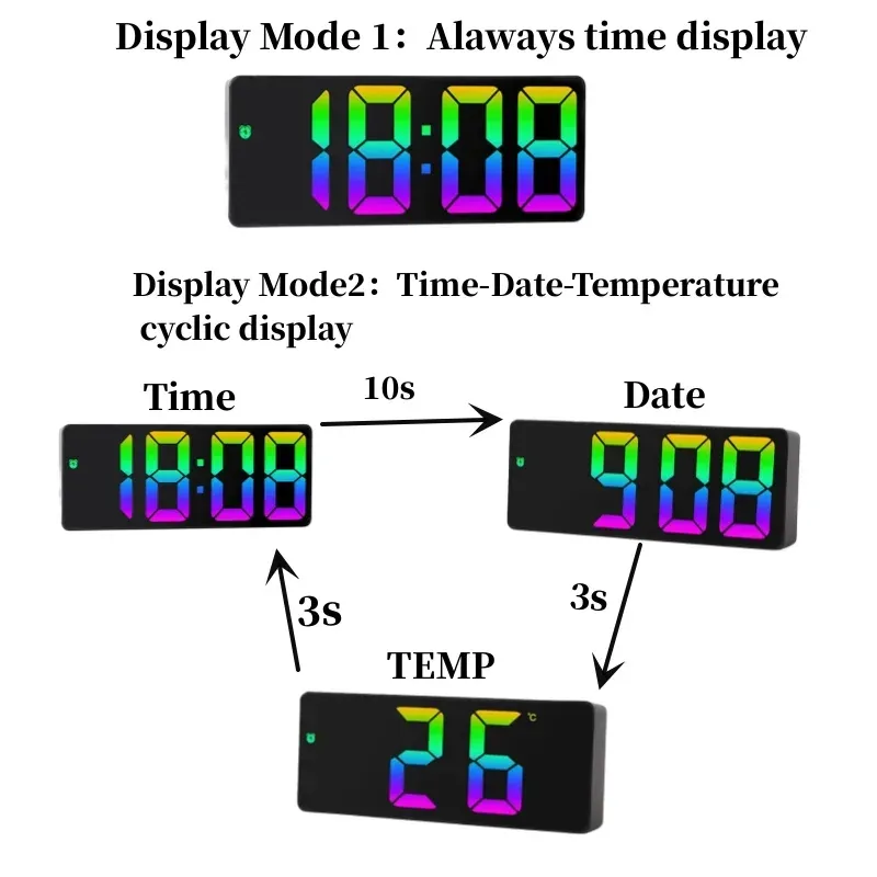 Voice Control LED Alarm Clock 2