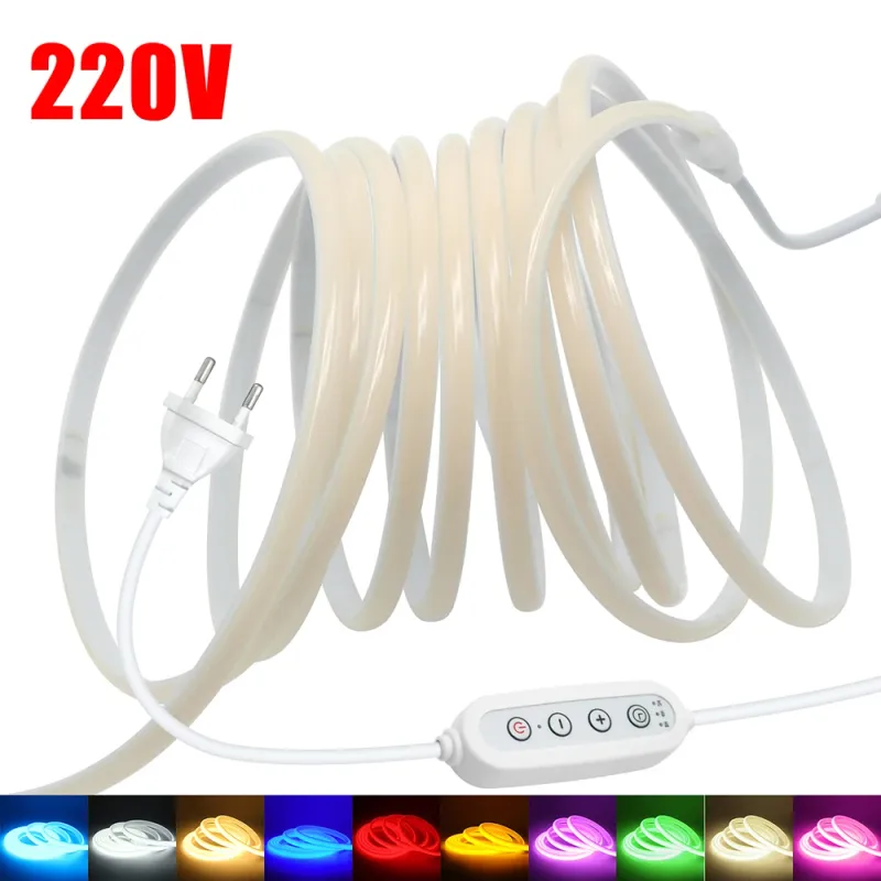 LED COB Neon Strip Light Kit 220V 2