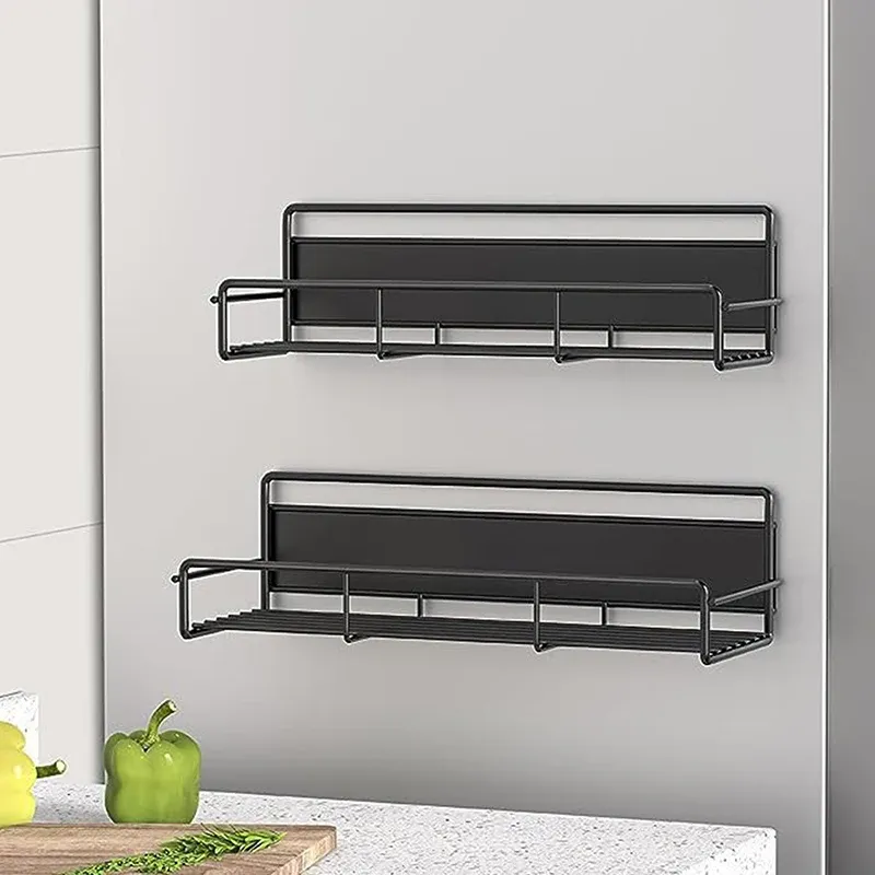 Black Magnetic Spice Rack Organizer 5
