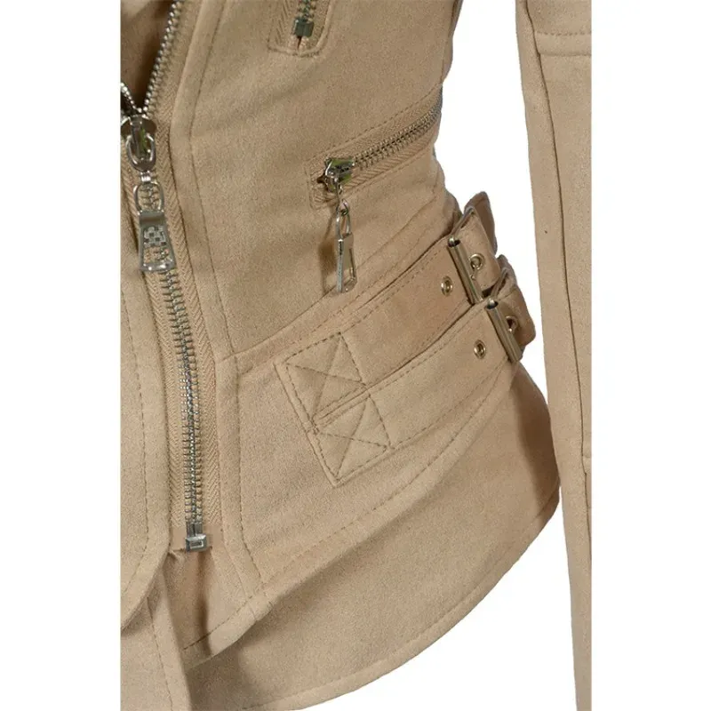 Women's Faux Leather Slim Jacket 5