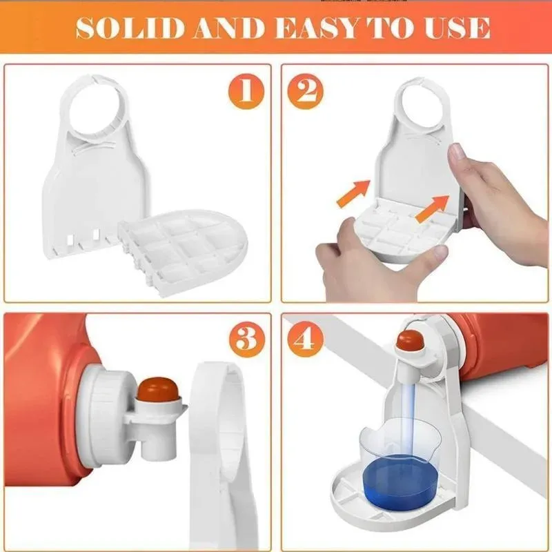 4-Pack Foldable Detergent Cup Holder Stand 5