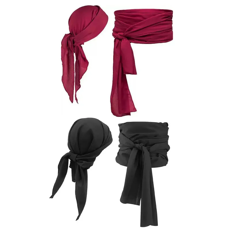 Pirate Cosplay Headscarf & Sash Belt Set 3